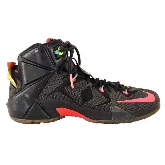 Nike LeBron 12 Data Size 10 Mens Sneakers Black 684593 068 - Picture 8 of 13